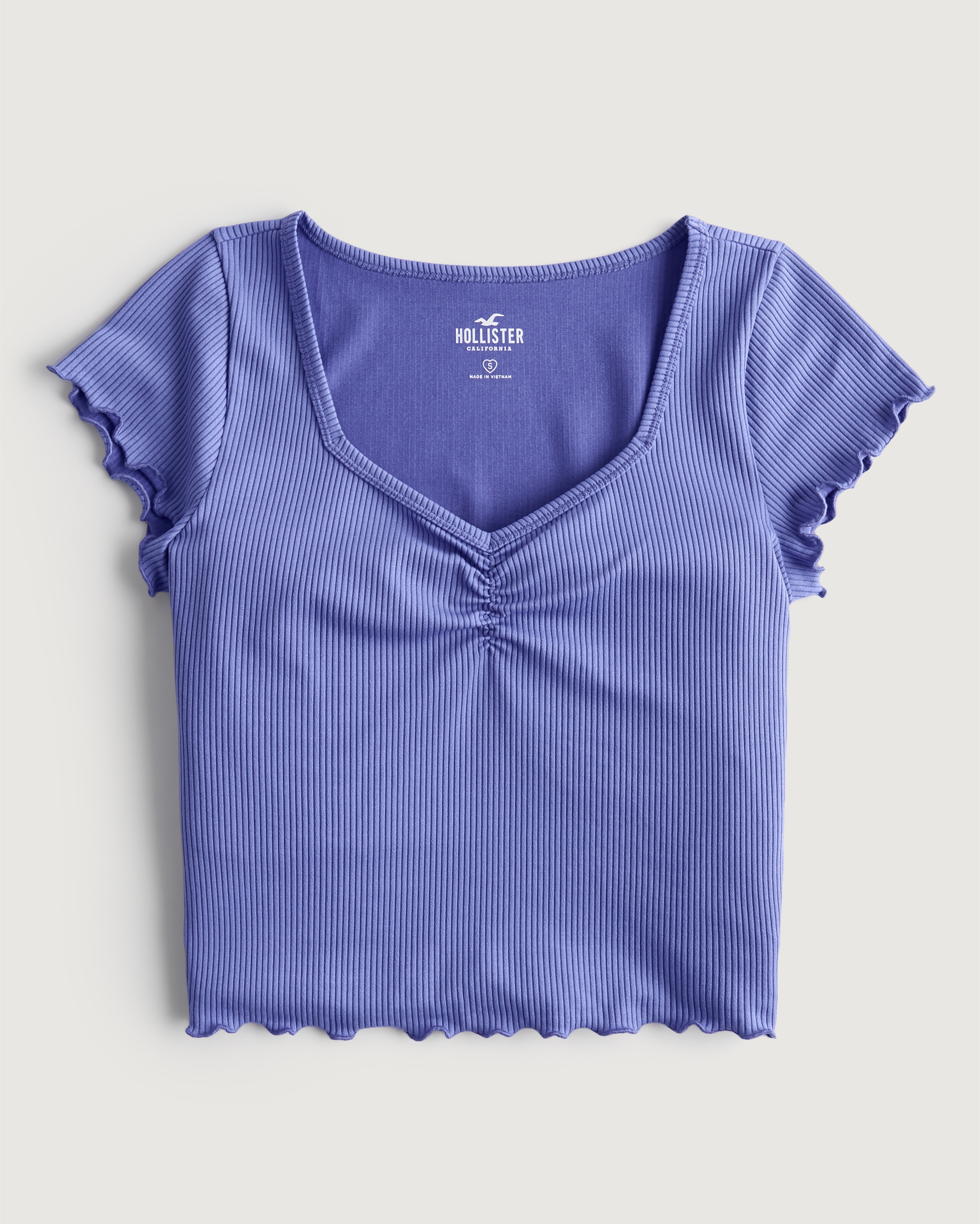 Women's Seamless Fabric Square-Neck Baby Tee, Women's Clearance