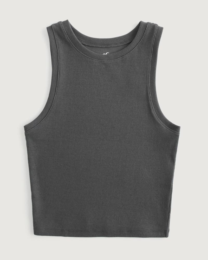 Women's Ribbed HighNeck Tank Women's