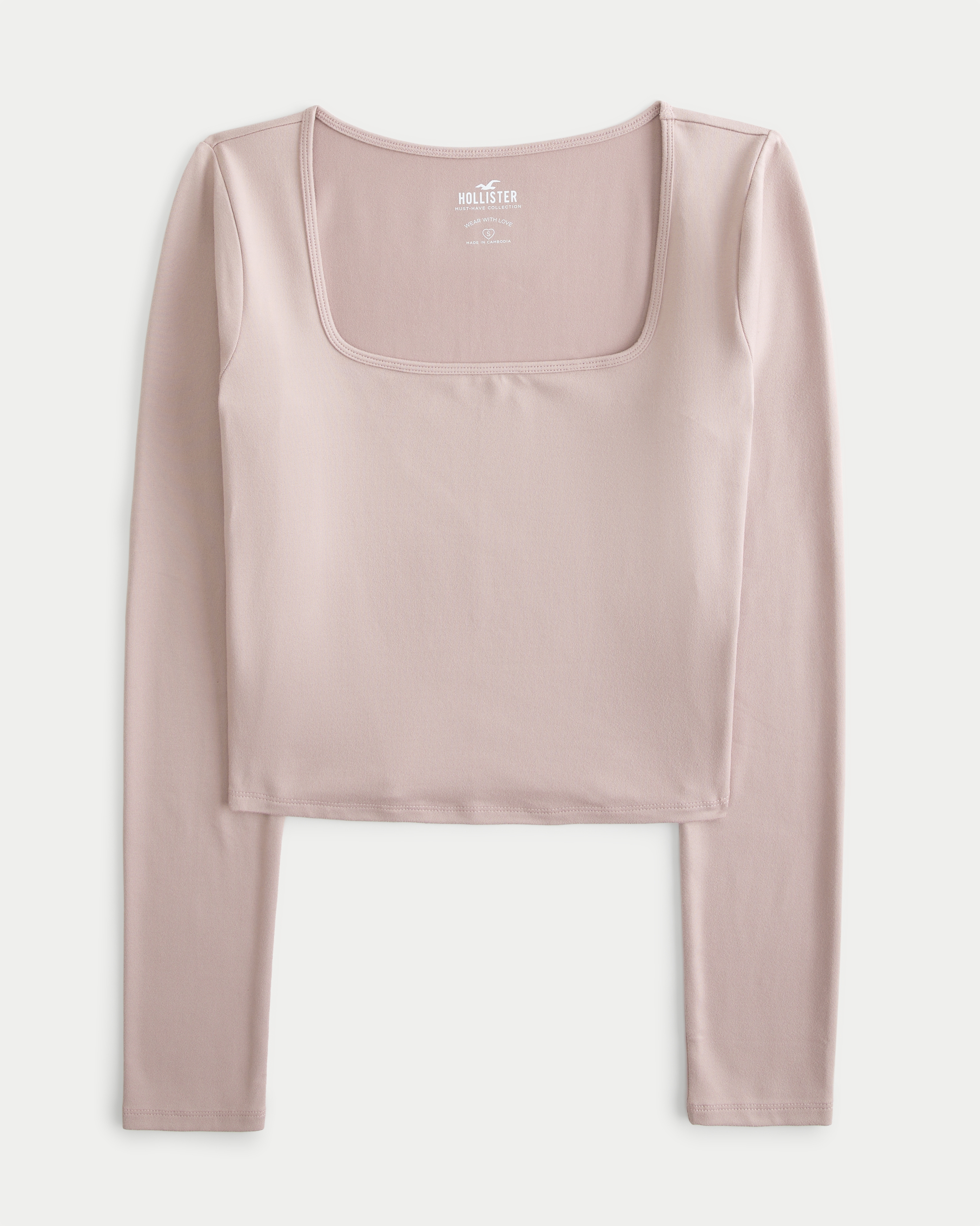 Hollister square on sale neck top