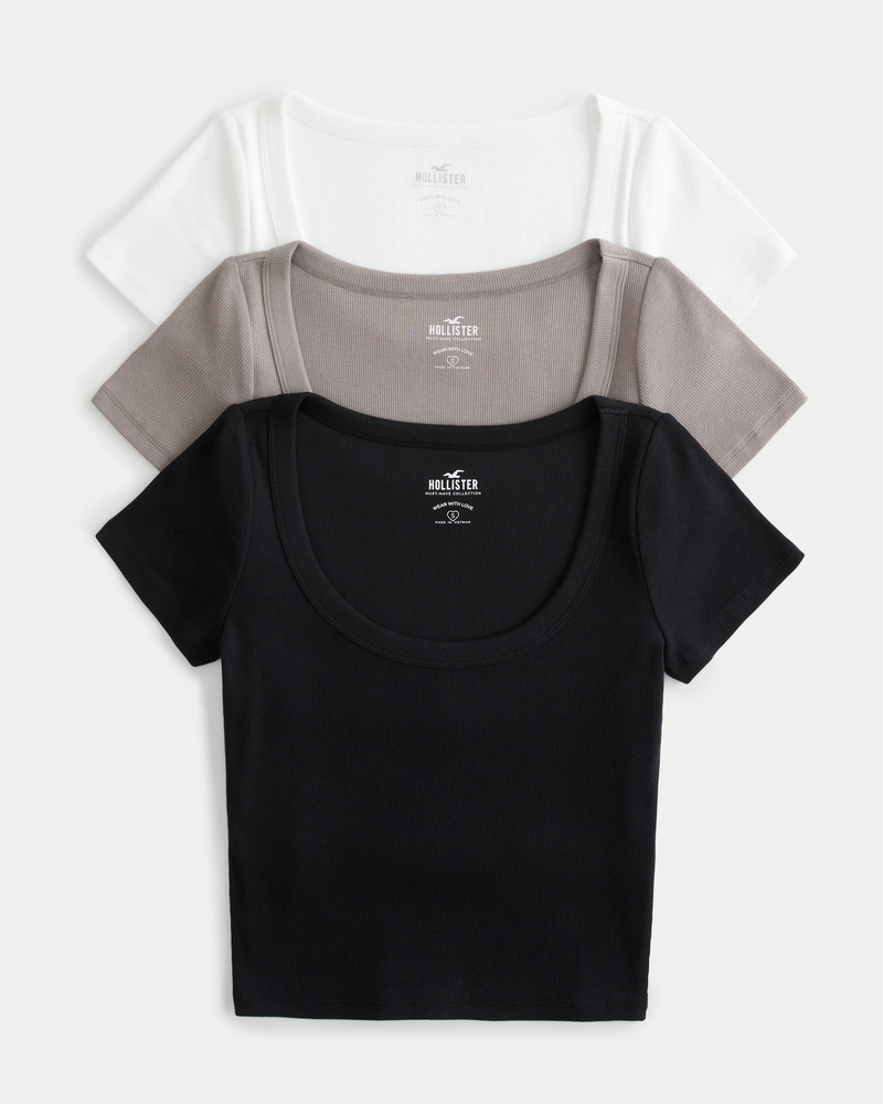Ribbed Baby Tee 3-Pack
