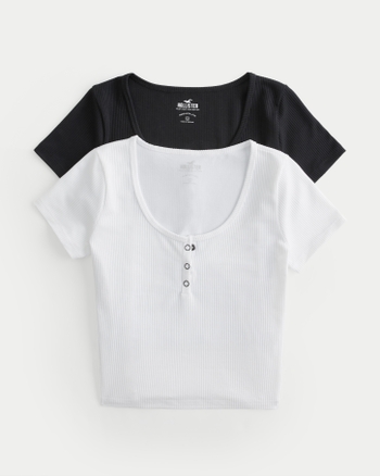 Hollister henley top best sale