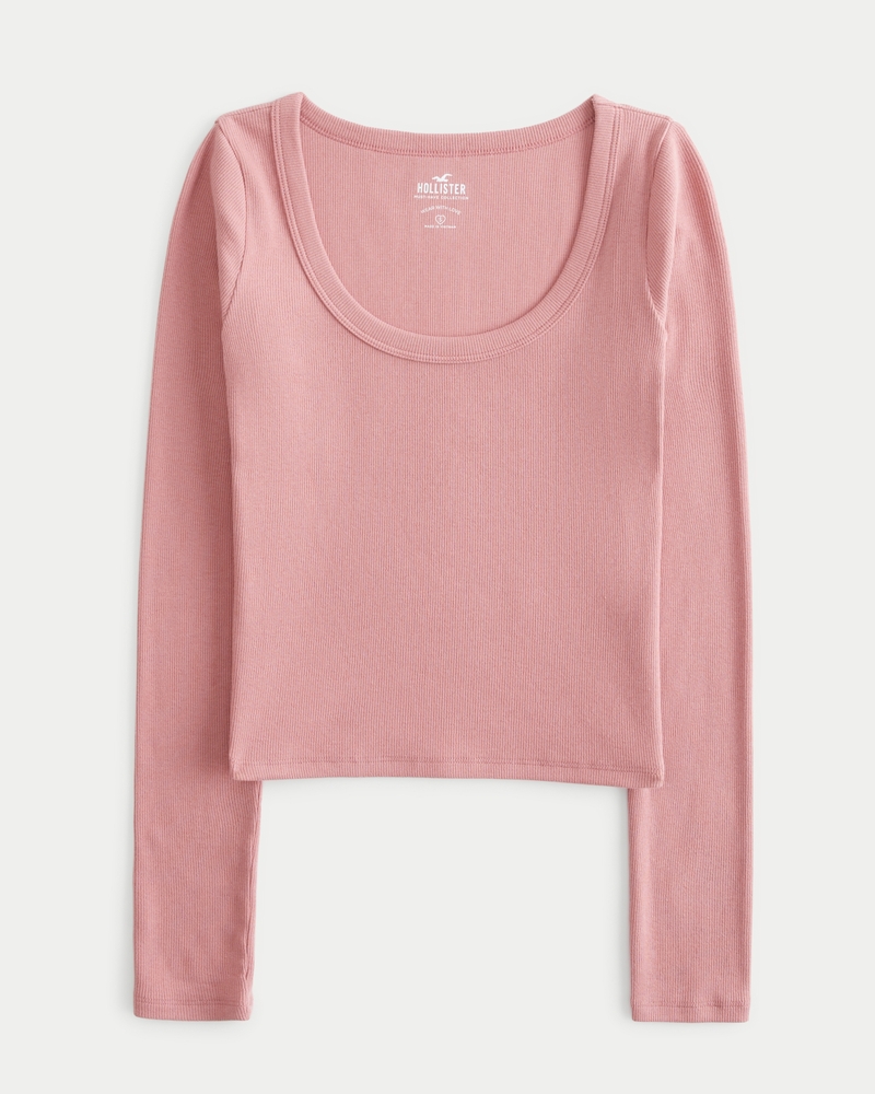 Hollister pink long store sleeve