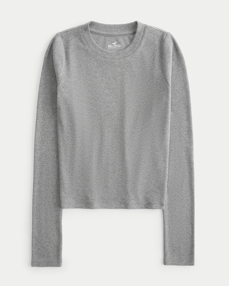 Hollister grey outlet long sleeve