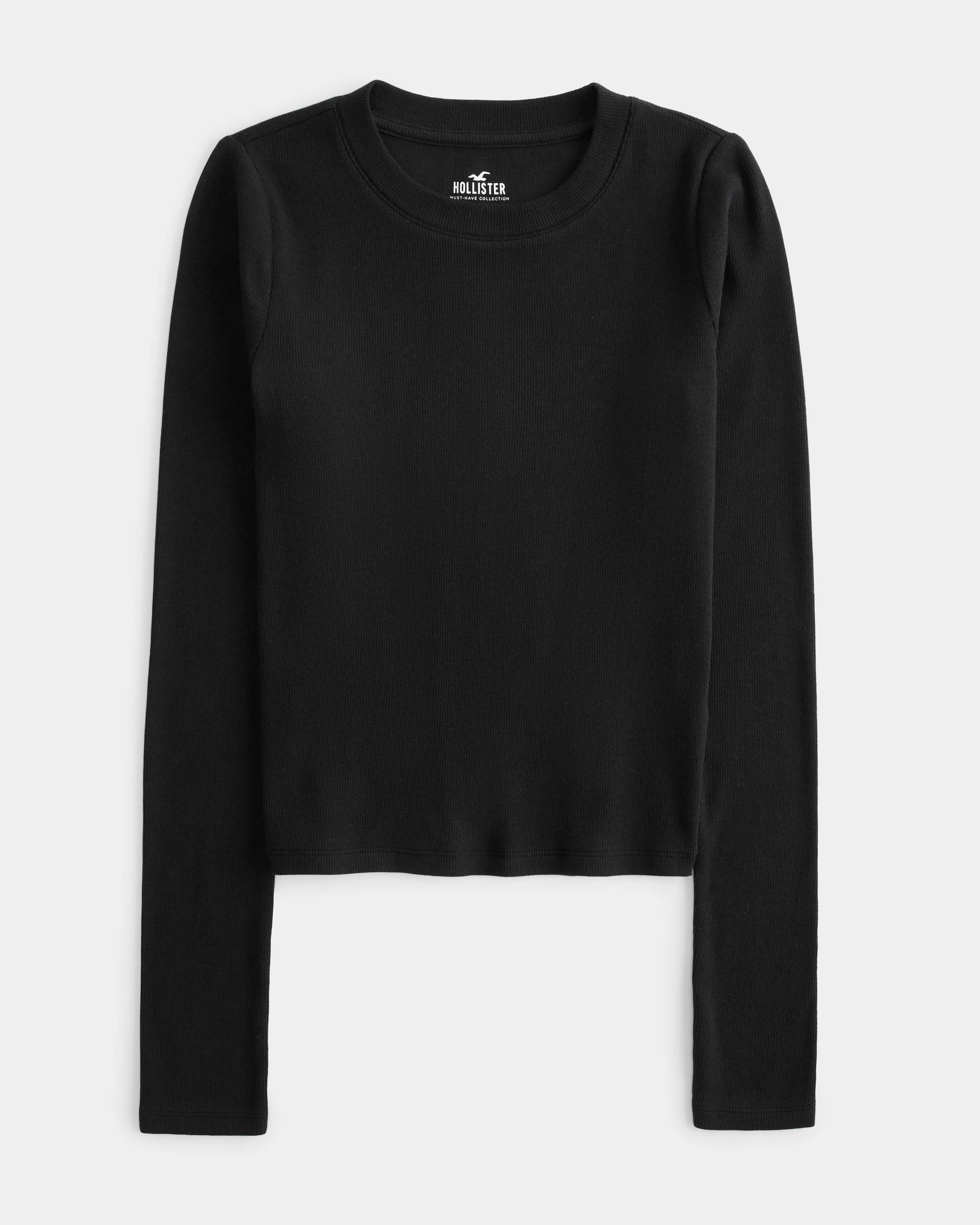 LONG SLEEVE RIBBED CREW