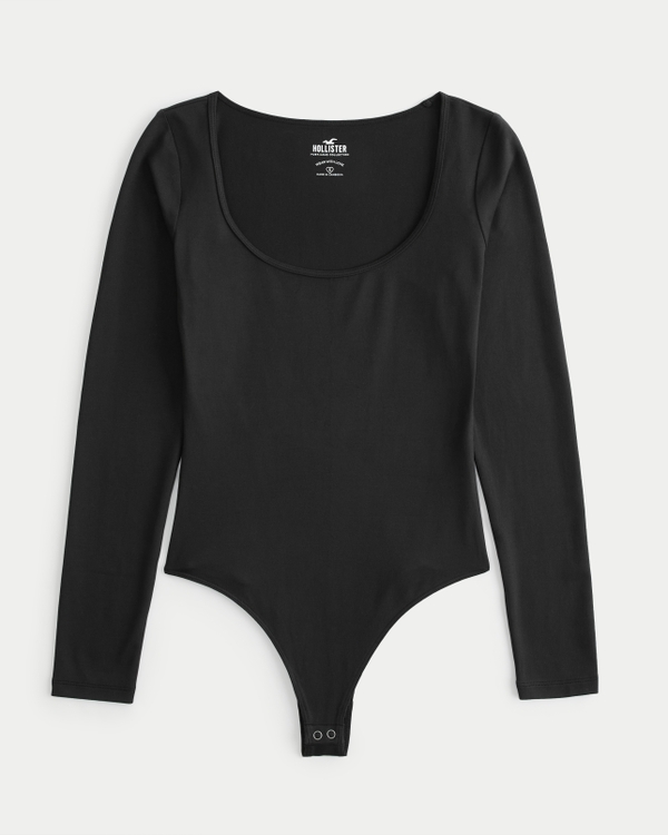 Women's Seamless Fabric Long-Sleeve Scoop Bodysuit | Women's Tops | HollisterCo.com