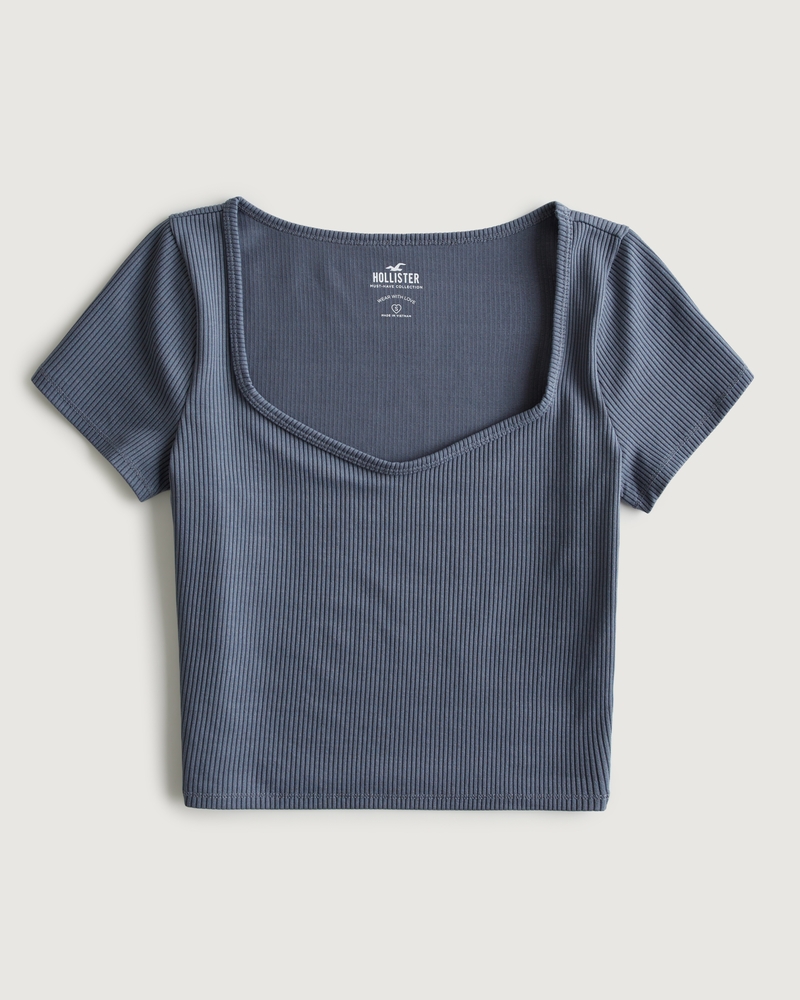 Hollister Hollister Seamless Fabric Square-Neck Baby Tee 17.95