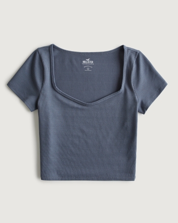 Hollister striped shop crop top