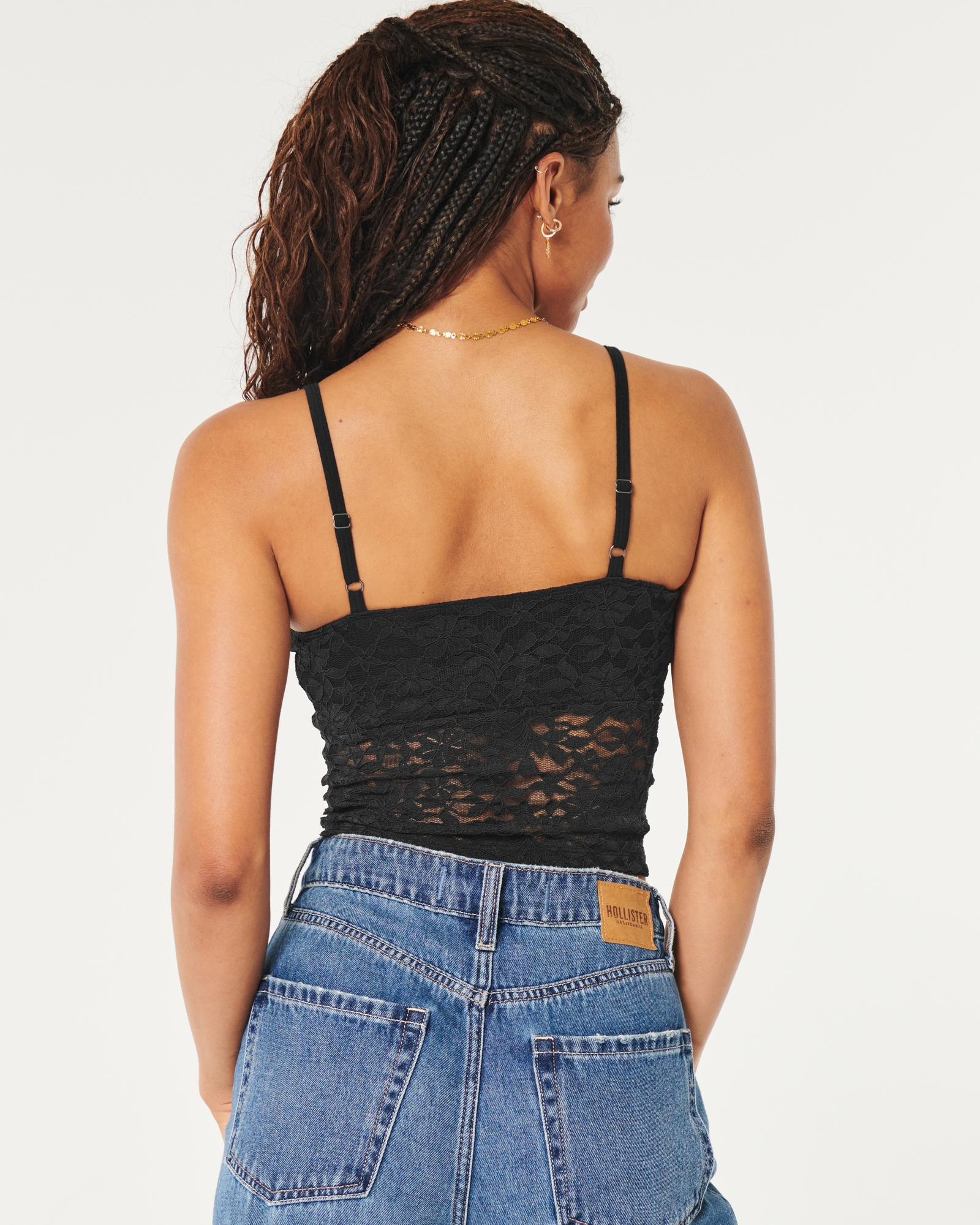 Modest Lacey Cropped Cami in Black - JamieRose & Co.