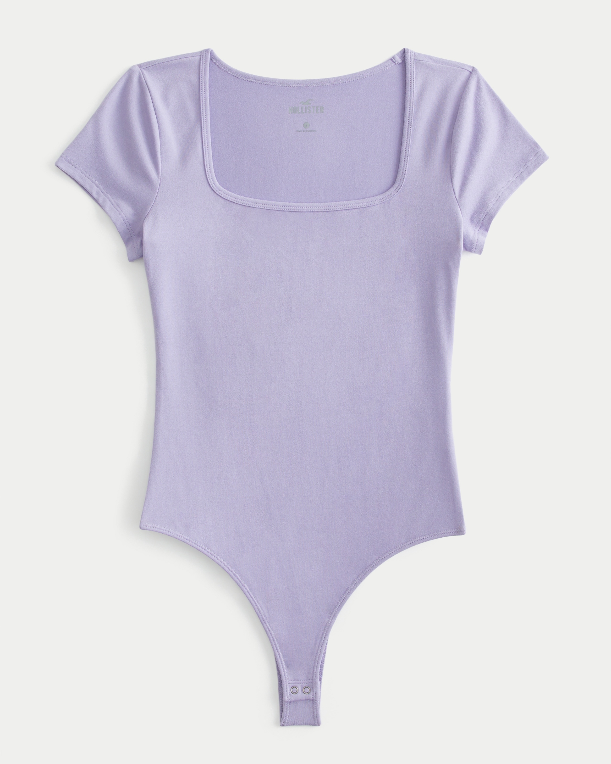 Soft Stretch Seamless Fabric Square-Neck Bodysuit