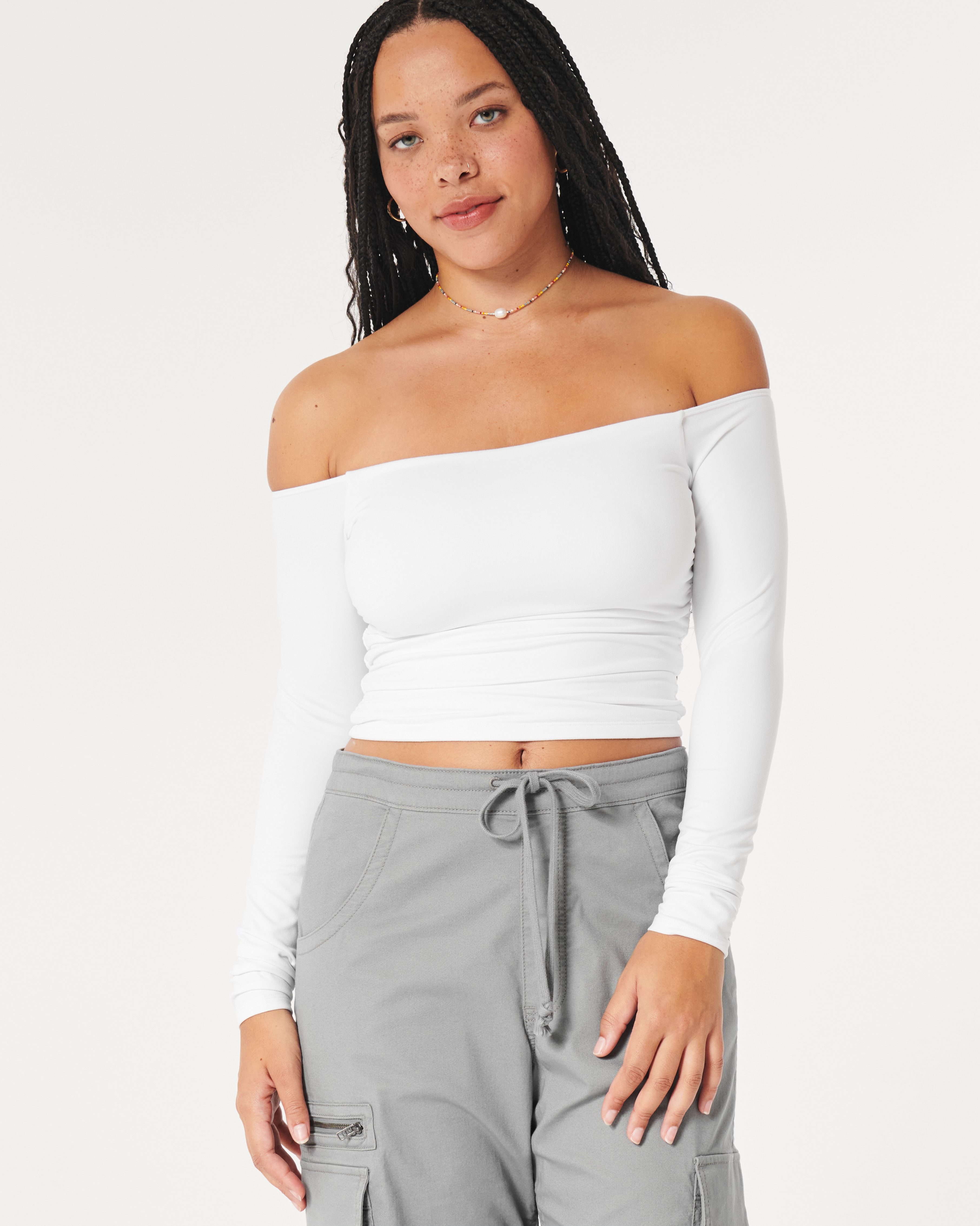 Hollister off cheap the shoulder top