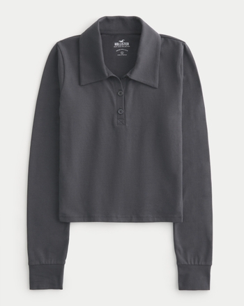 Women s Long Sleeve Polo Women s Tops HollisterCo