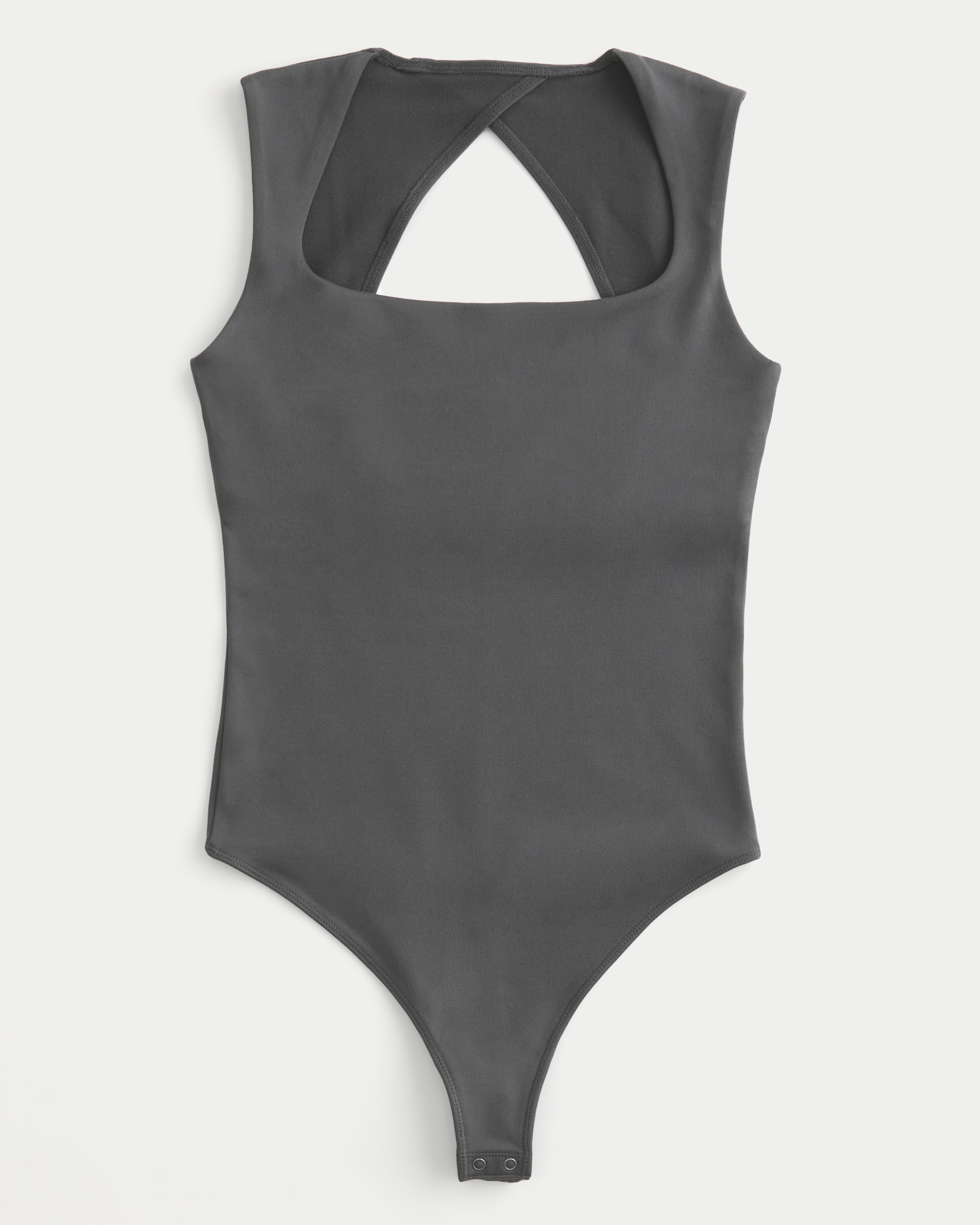 Soft Stretch Seamless Fabric Open-Back Bodysuit