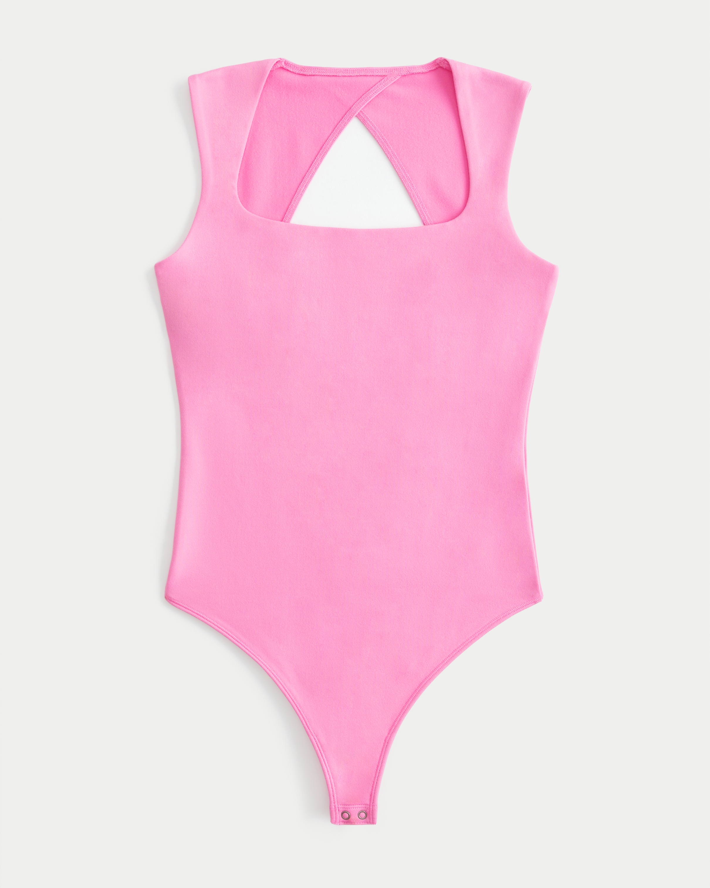 Soft Stretch Seamless Fabric Open-Back Bodysuit