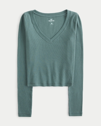 Hollister long sleeve crop top store