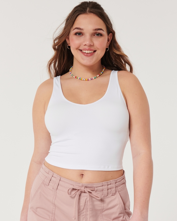 Hollister, Tops, Lace Up Cropped Tee