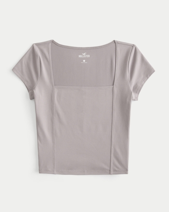 Hollister square neck top store