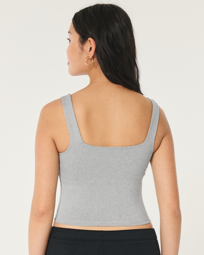 Seamless Fabric Square-Neck Tank