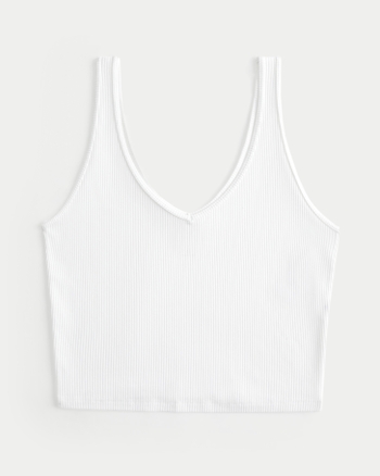 Women's Ribbed Seamless Fabric V-Neck Tank | Women's | HollisterCo.com