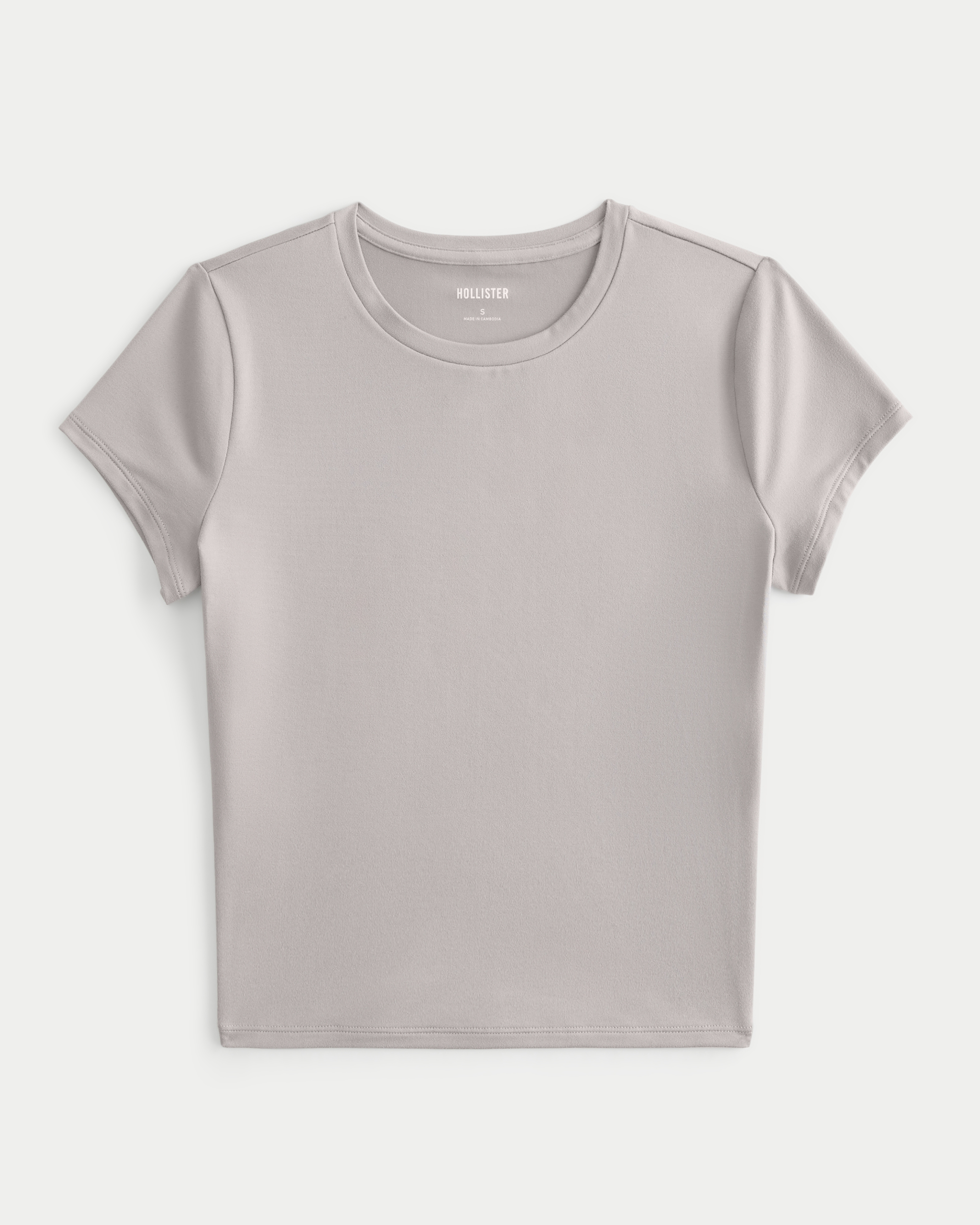 Seamless Fabric Longline Crew Baby Tee