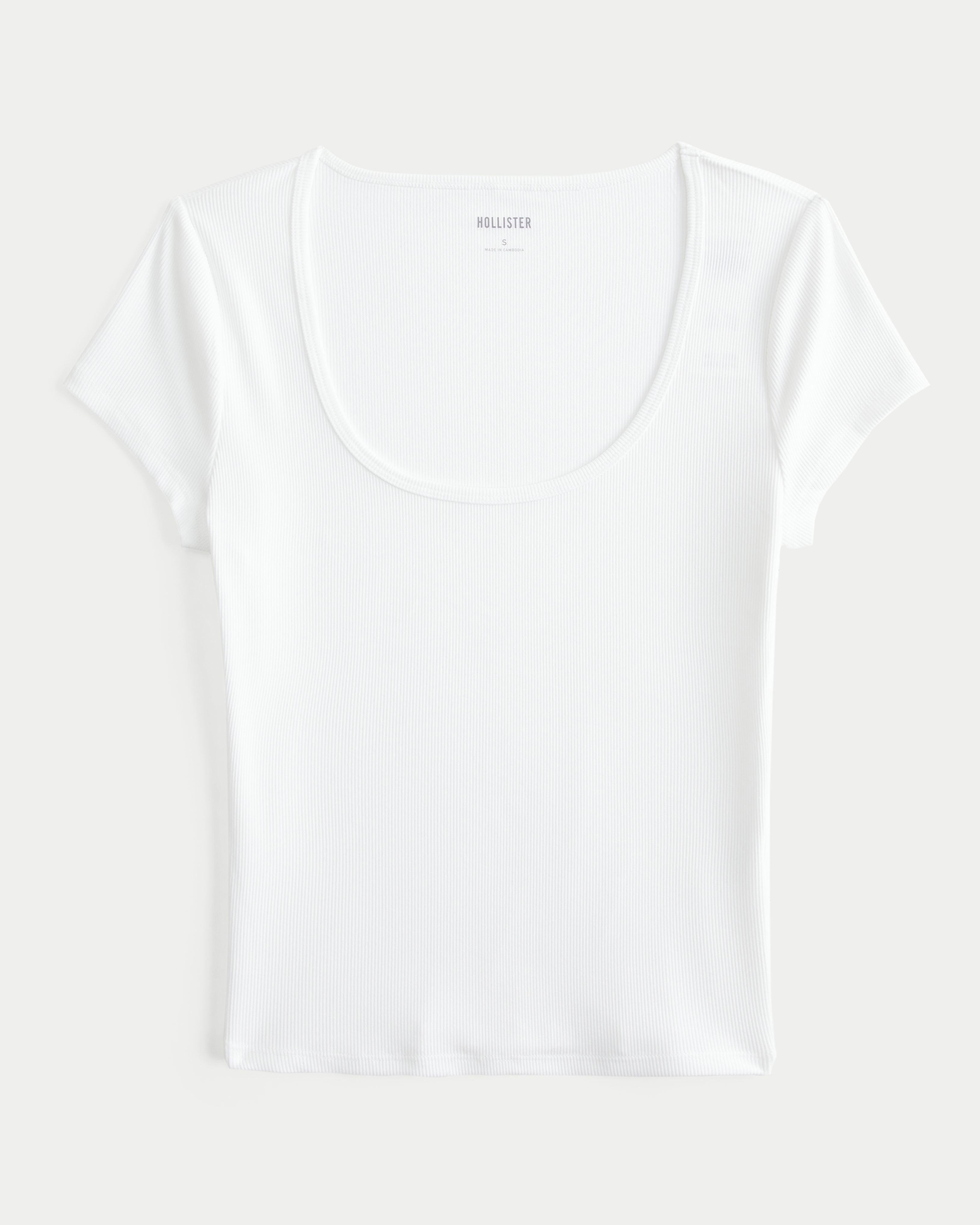 Ribbed Seamless Fabric Scoop Baby Tee