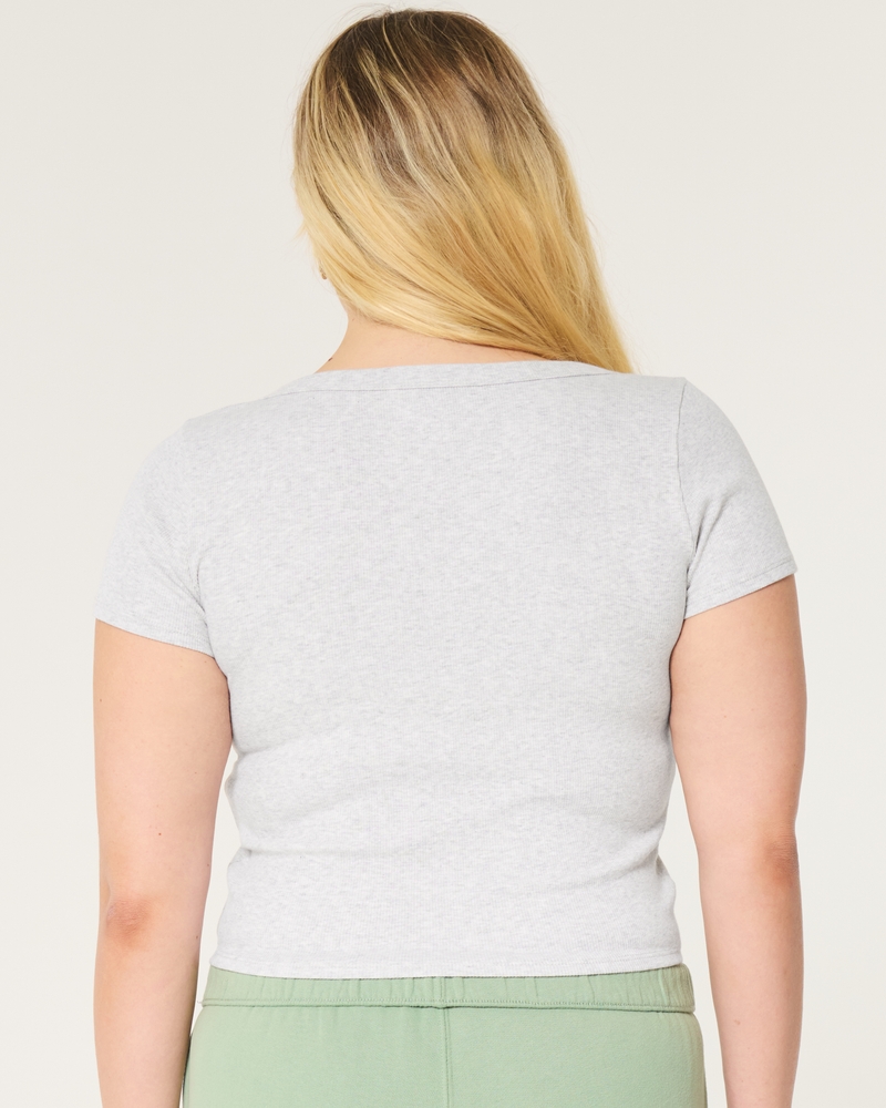 Ribbed Scoop Top