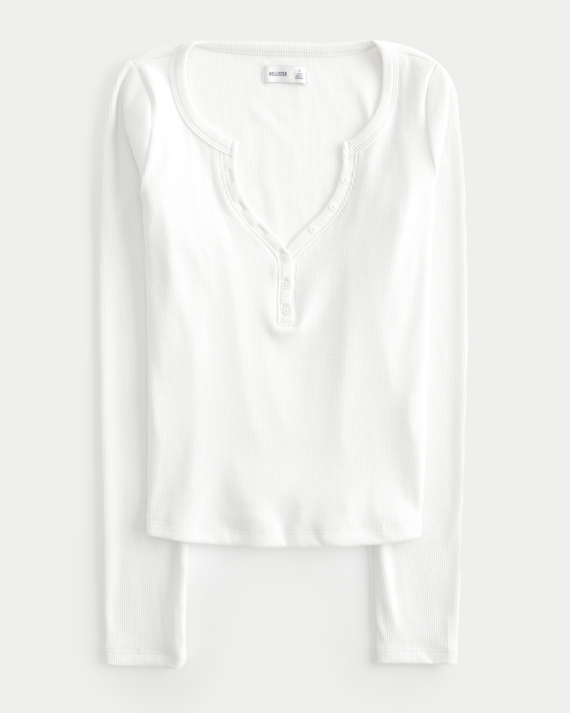 Cozy Ribbed Seamless Fabric Henley