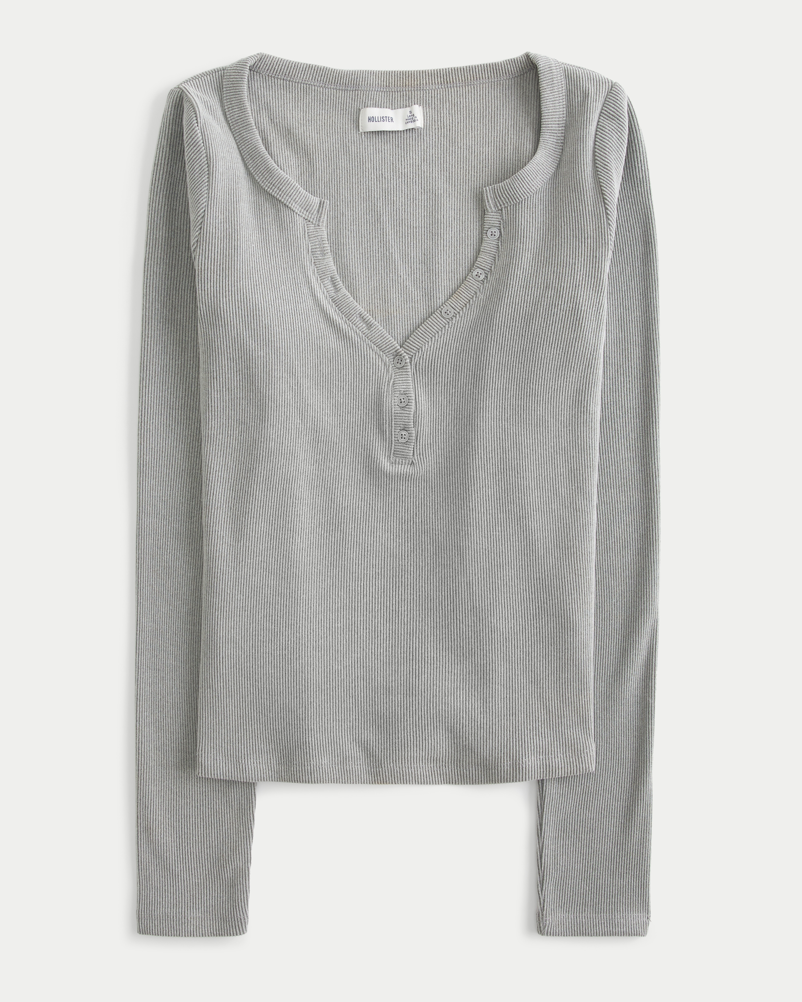 Cozy Ribbed Seamless Fabric Henley