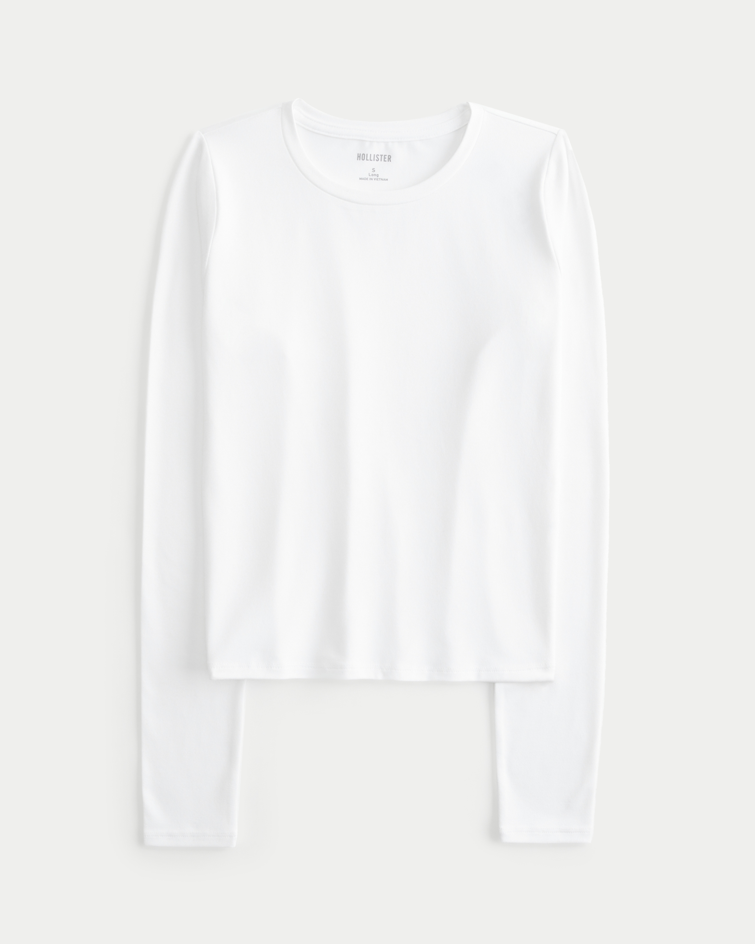 Soft Stretch Seamless Fabric Long-Sleeve Crew Top