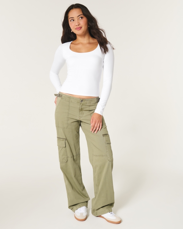 Soft Stretch Seamless Fabric Scoop Top