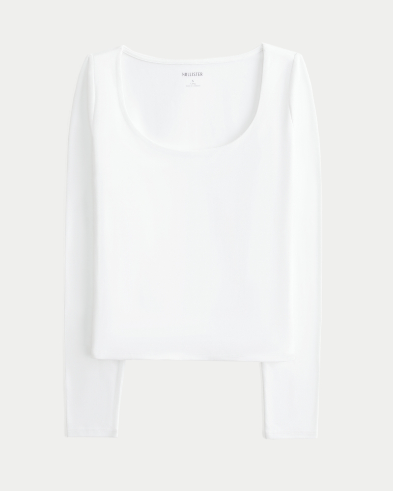 Soft Stretch Seamless Fabric Scoop Top