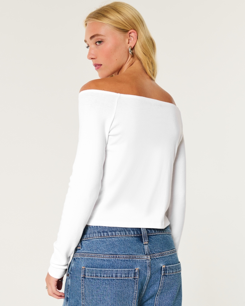 Women's Long-Sleeve Off-the-Shoulder Top Women's Sale