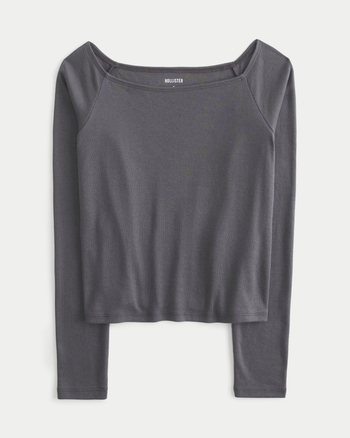 Hollister red off the shoulder top outlet
