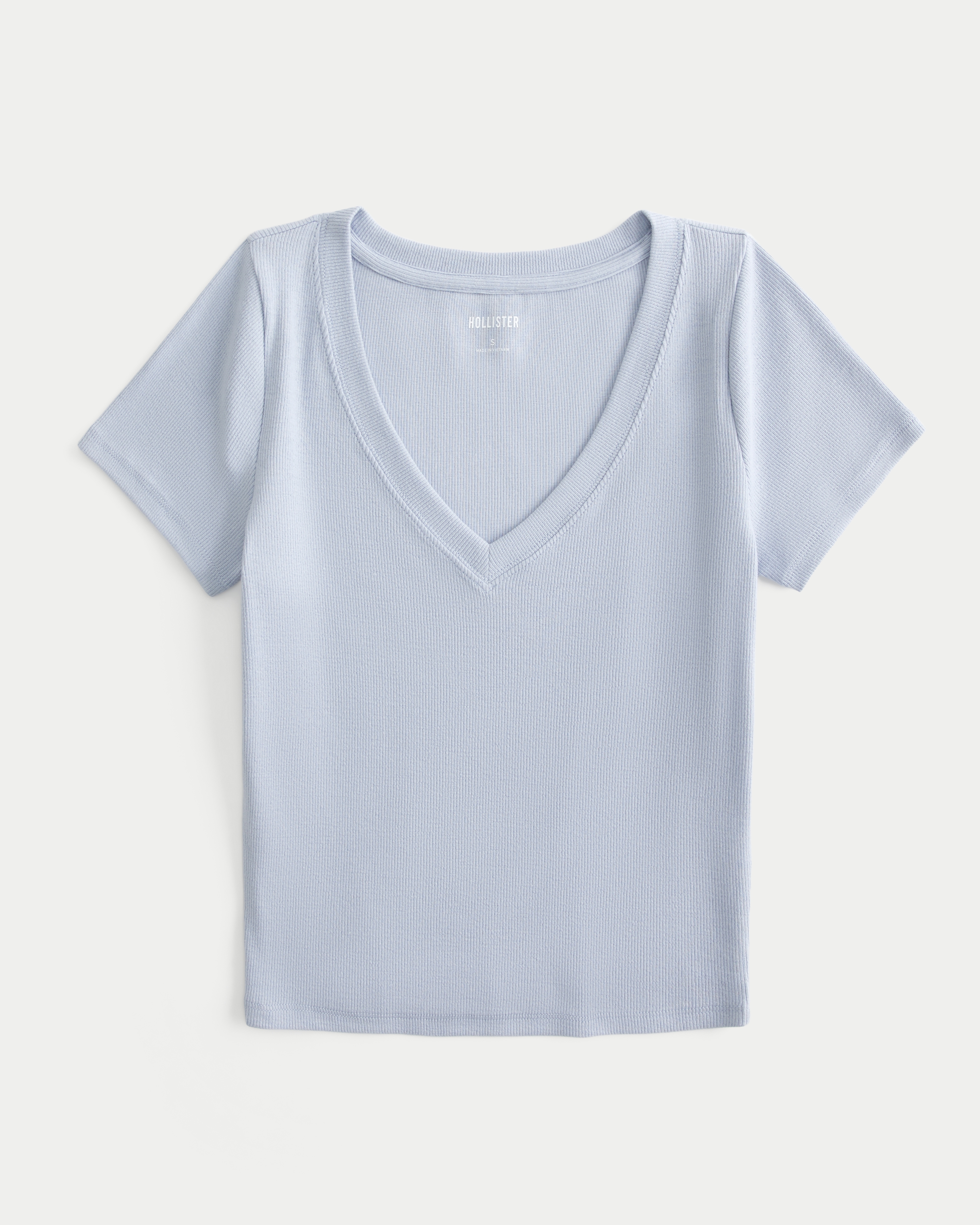 Ribbed V-Neck Top