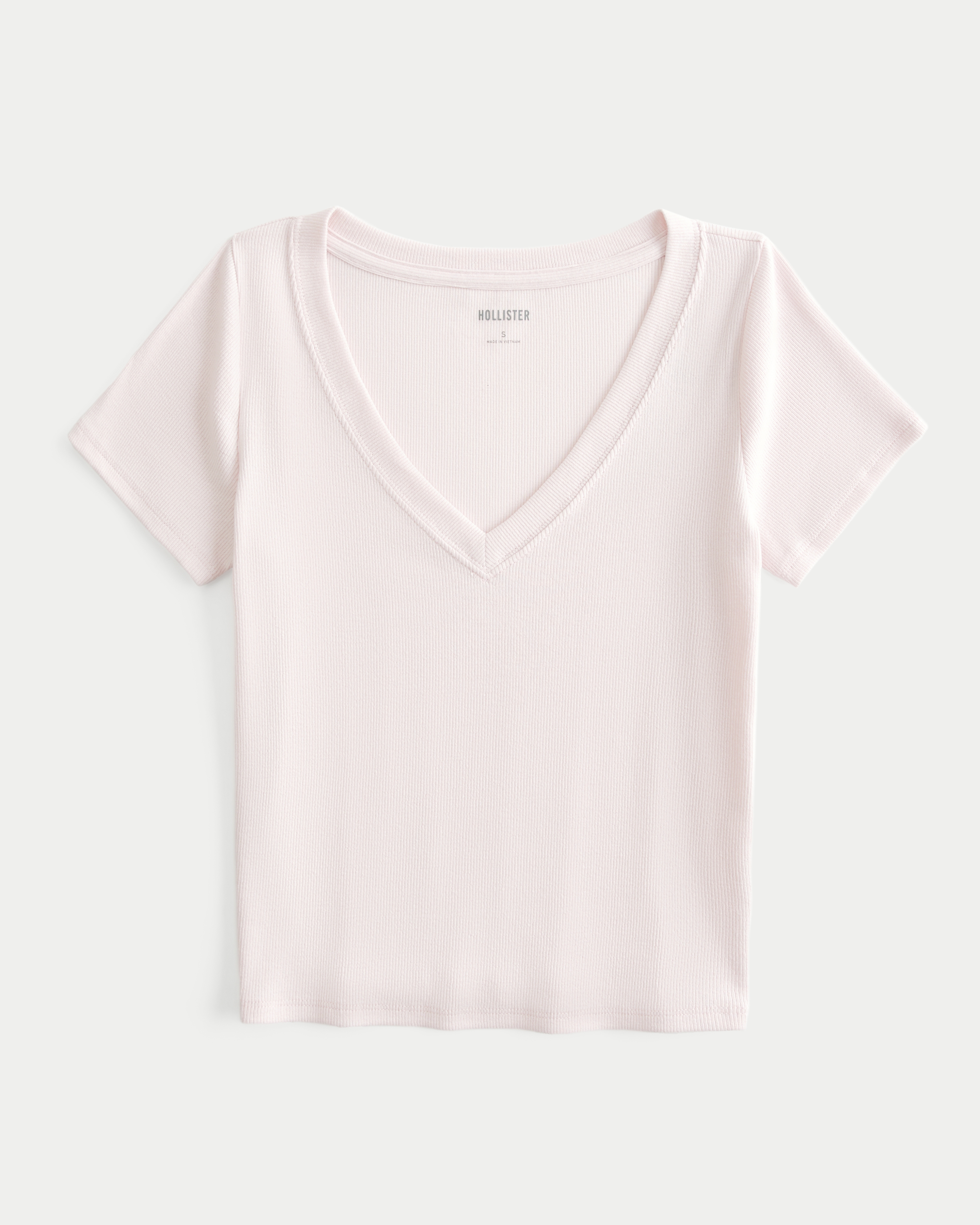 Ribbed V-Neck Top