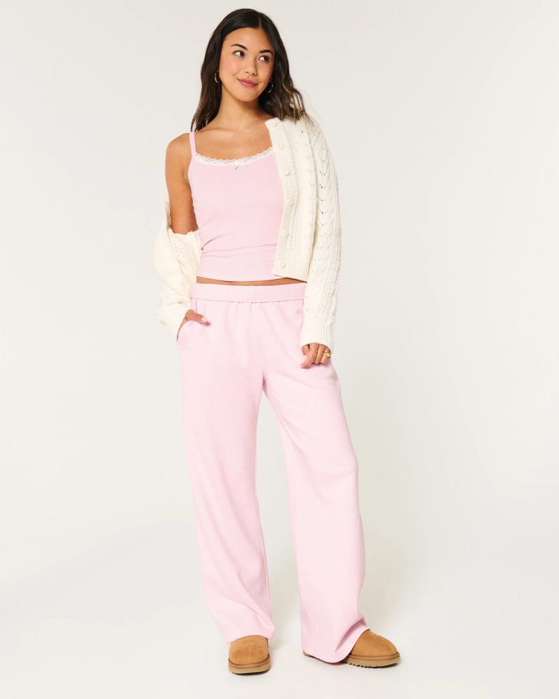 Cotton Blend Lace-Trim Cami
