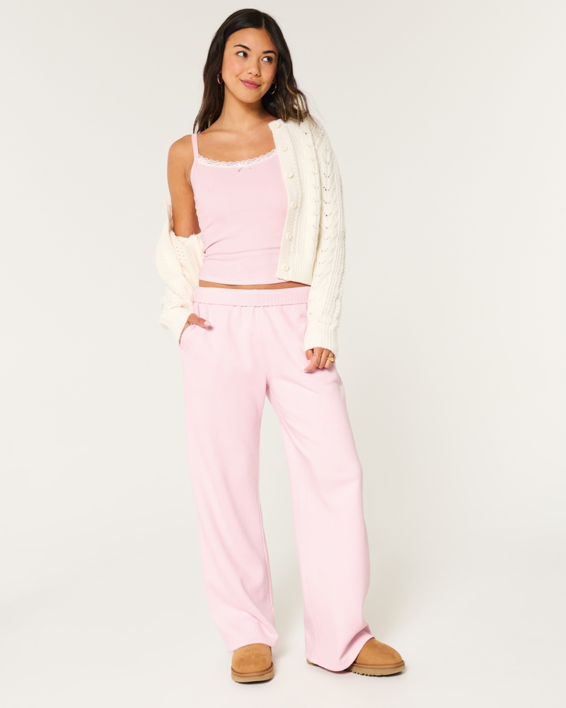 Cotton Blend Lace-Trim Cami