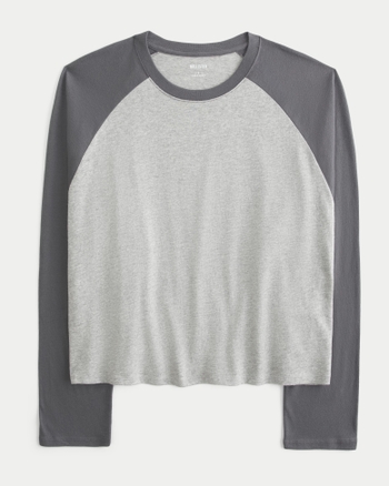 Raglan Sleeve Side Pocket Long T-shirt For Women's main image 0