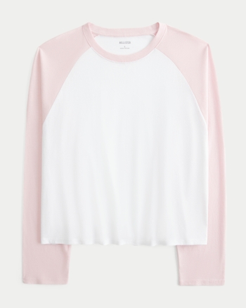 Women's Easy Long-Sleeve Raglan T-Shirt | Women's Tops | HollisterCo.com