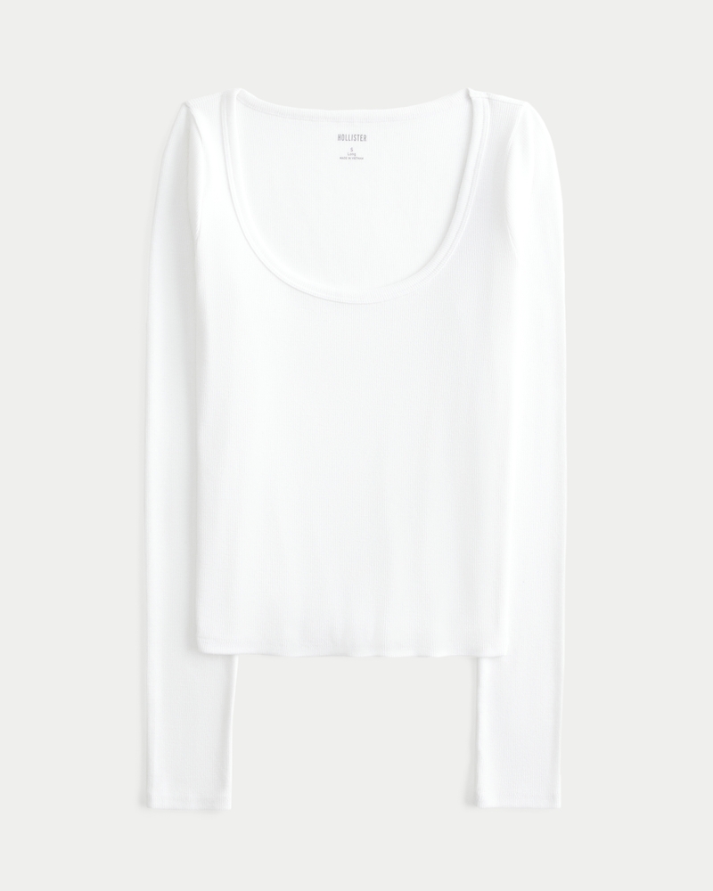 Ribbed Scoop Top