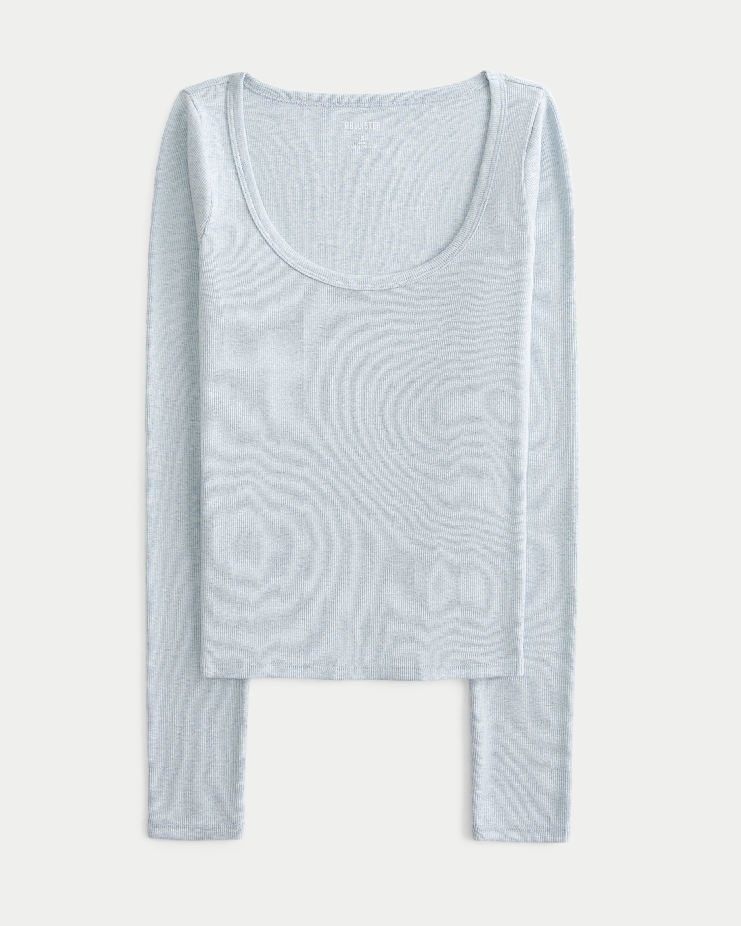 holiday - 新品 holiday SUPER RIB SCOOP-NECK TOPS Women's Ribbed Scoop Top | Women's Clearance | HollisterCo.com