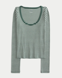 Ribbed Scoop Top