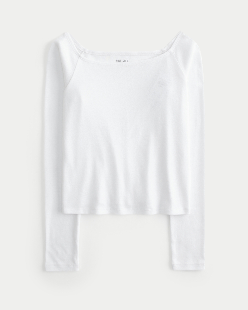 Long-Sleeve Off-the-Shoulder Top