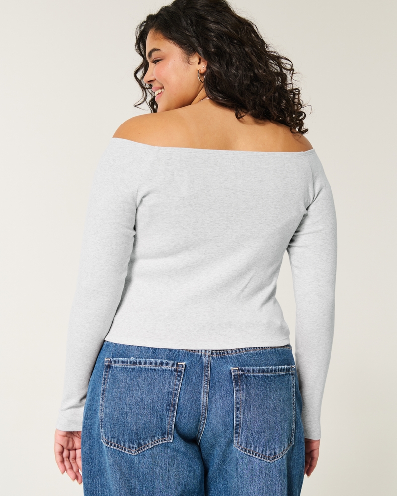 Long-Sleeve Off-the-Shoulder Top