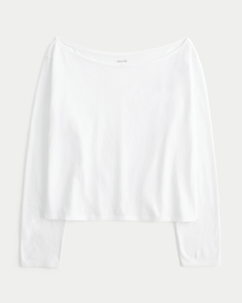 Women's Easy LongSleeve OfftheShoulder Top Women's — free download