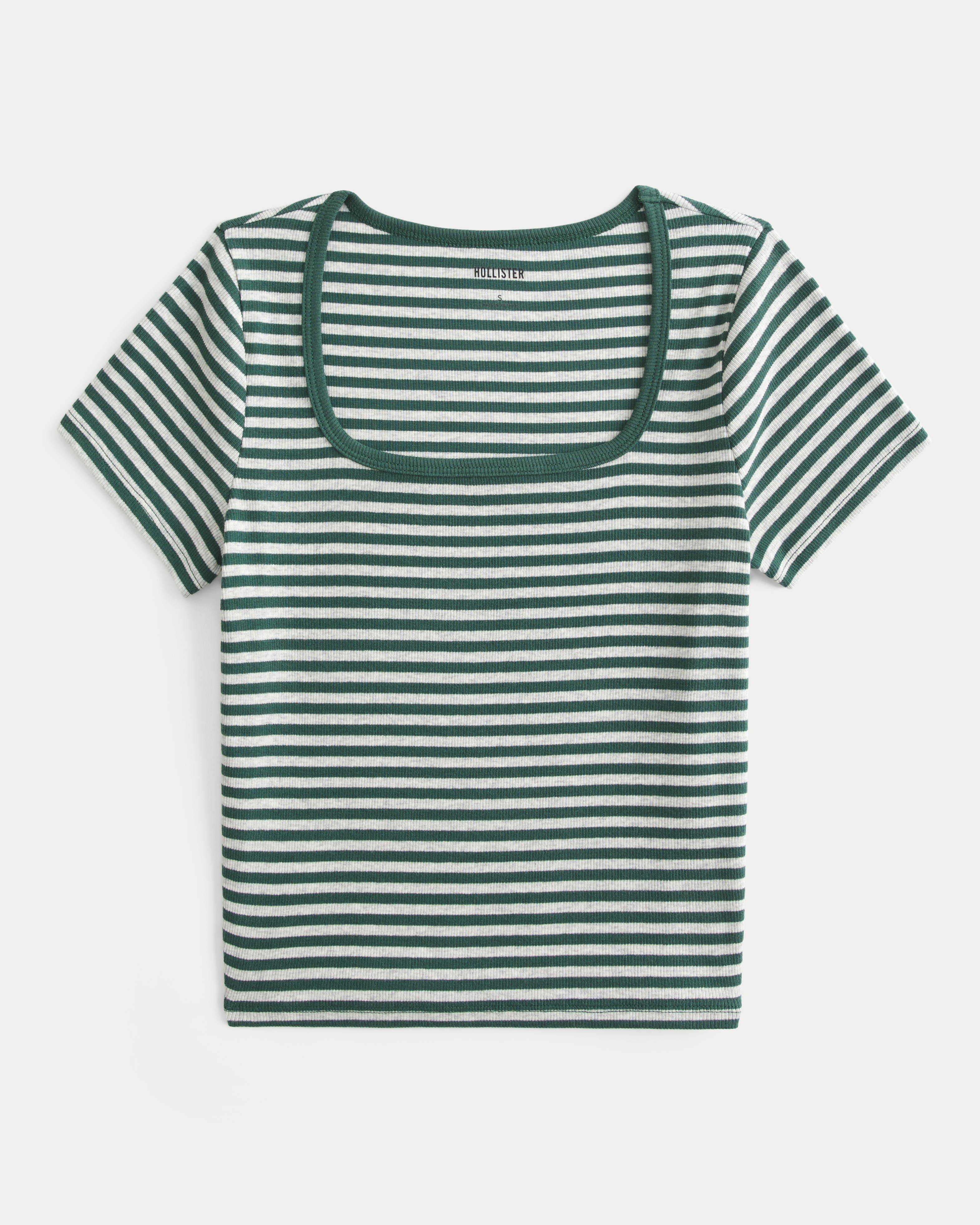 Women s Ribbed Square Neck Baby Tee Women s Clearance HollisterCo