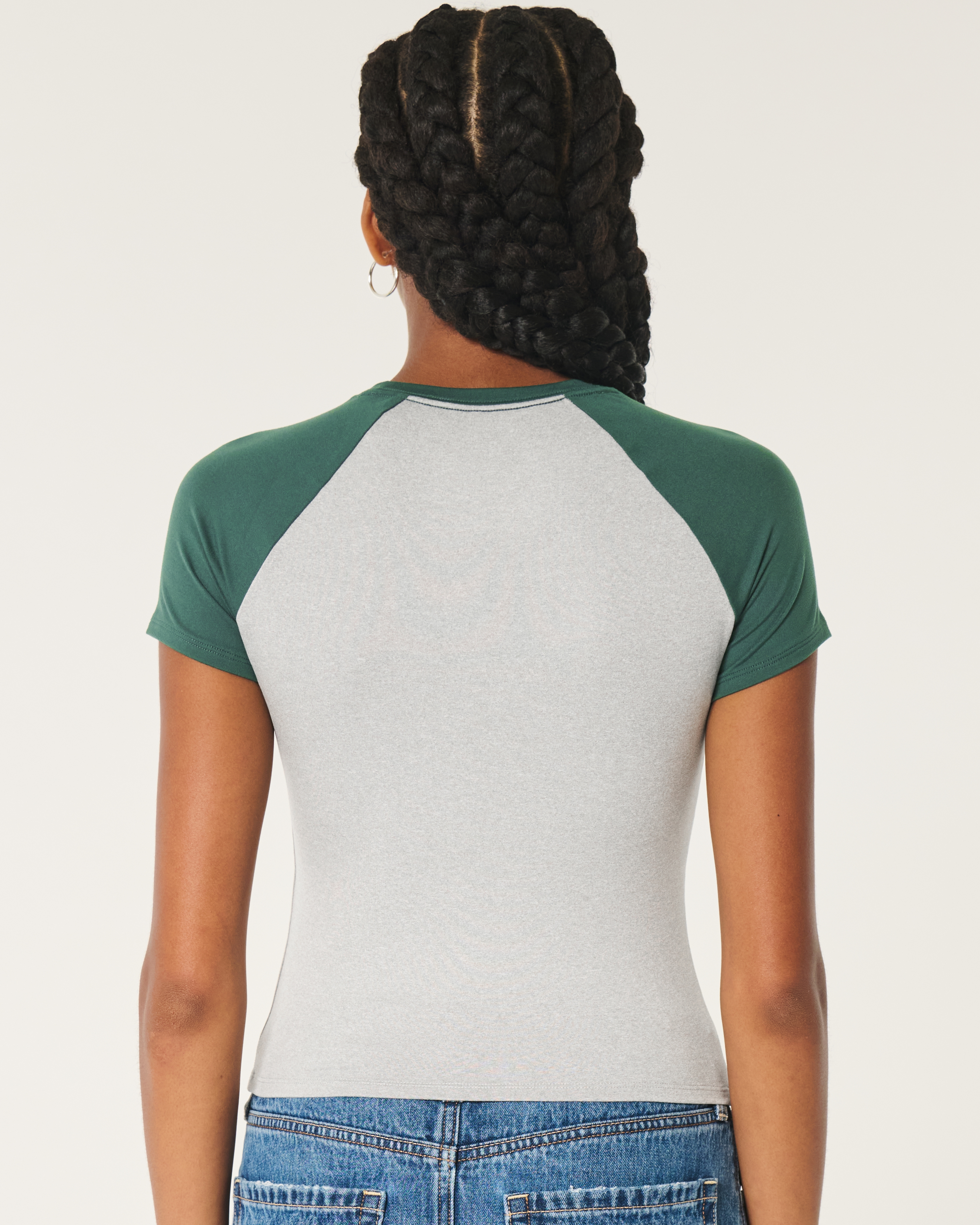 Seamless Fabric Longline Crew Baby Tee