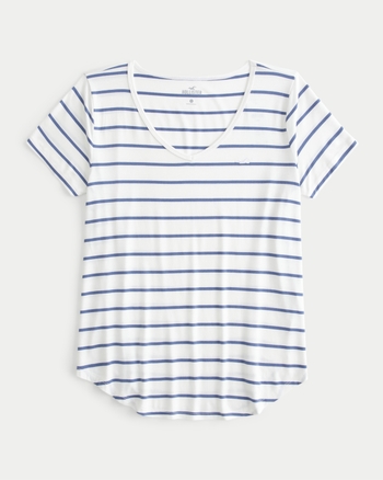 Women s Easy Icon V Neck T Shirt Women s Tops HollisterCo
