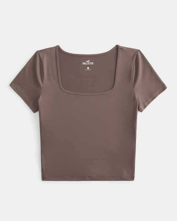 Hollister Long-Sleeve Shimmer Baby Tee