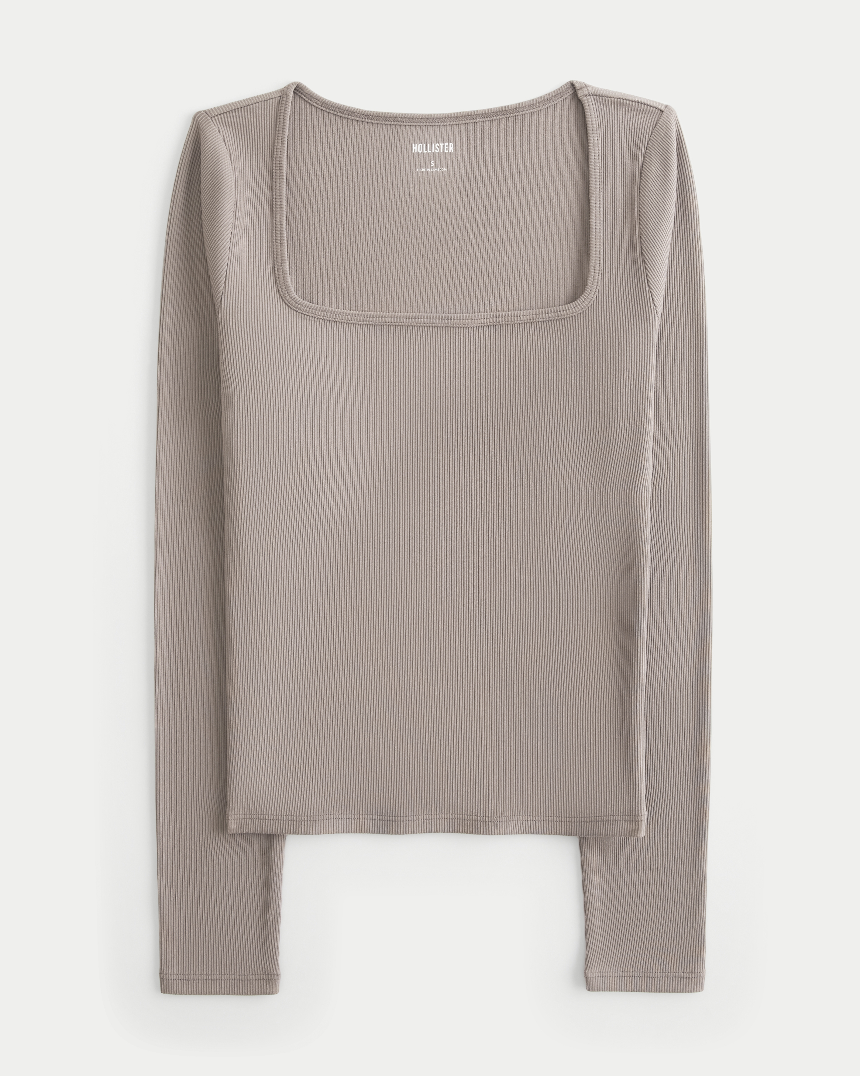 【新品未使用】RHC Eco Square Neck Top Women Square Neck Rib Crop T-shirt Short Sleeve Crop Top