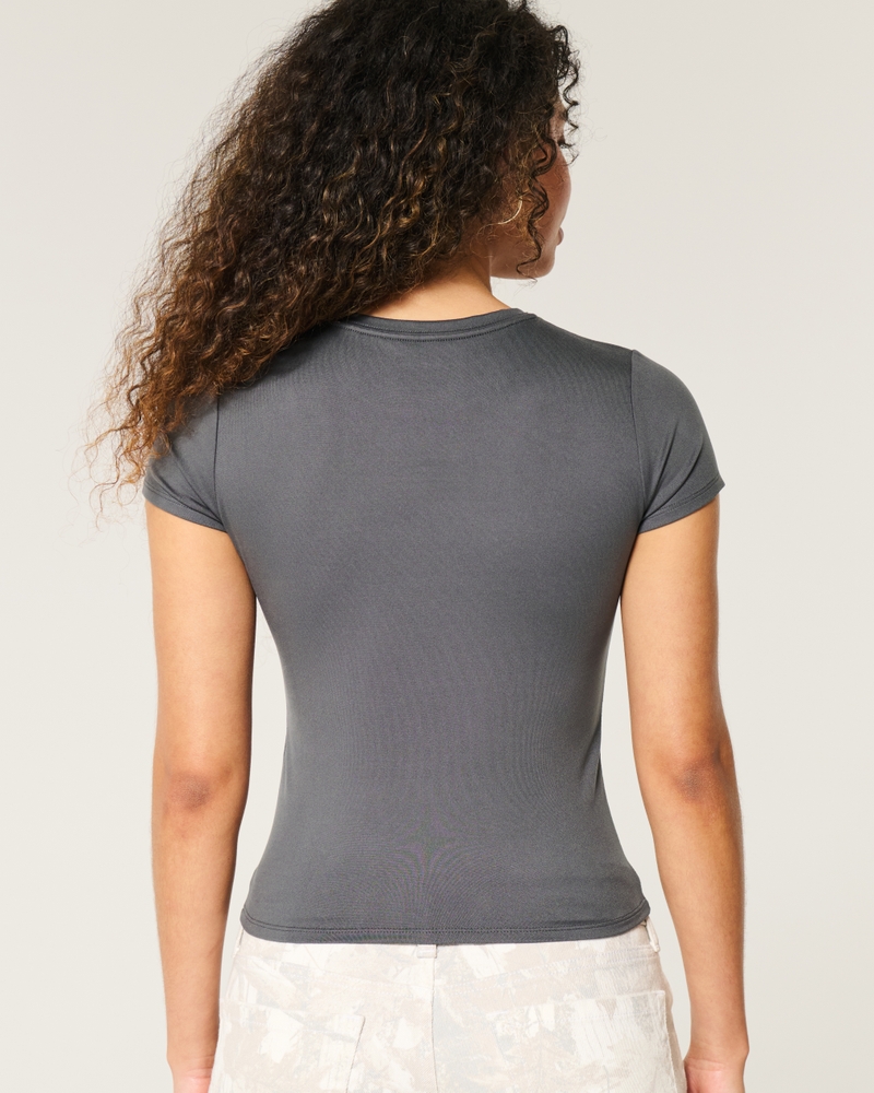 Soft Stretch Seamless Fabric Longline Baby Tee
